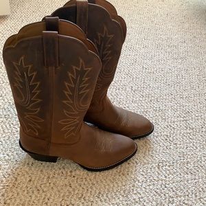 Ariat Cowboy Brown Leather Boots Size 6.5